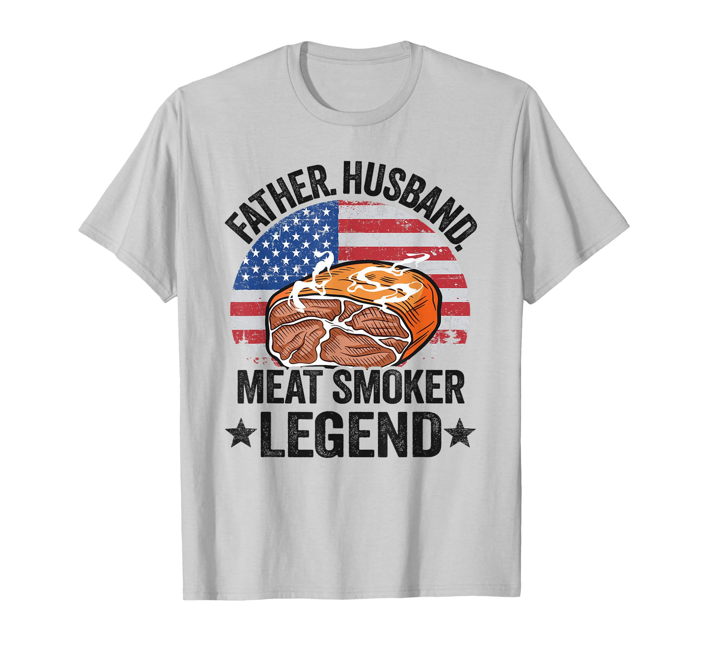 Father Husband Meat Smoker Legend Brisket Dad Meat Smoking T-Shirt