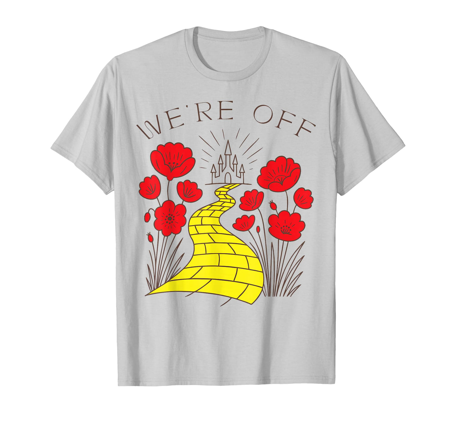 We 're Off Funny Yellow Path Brick Wizard Literature School T-Shirt