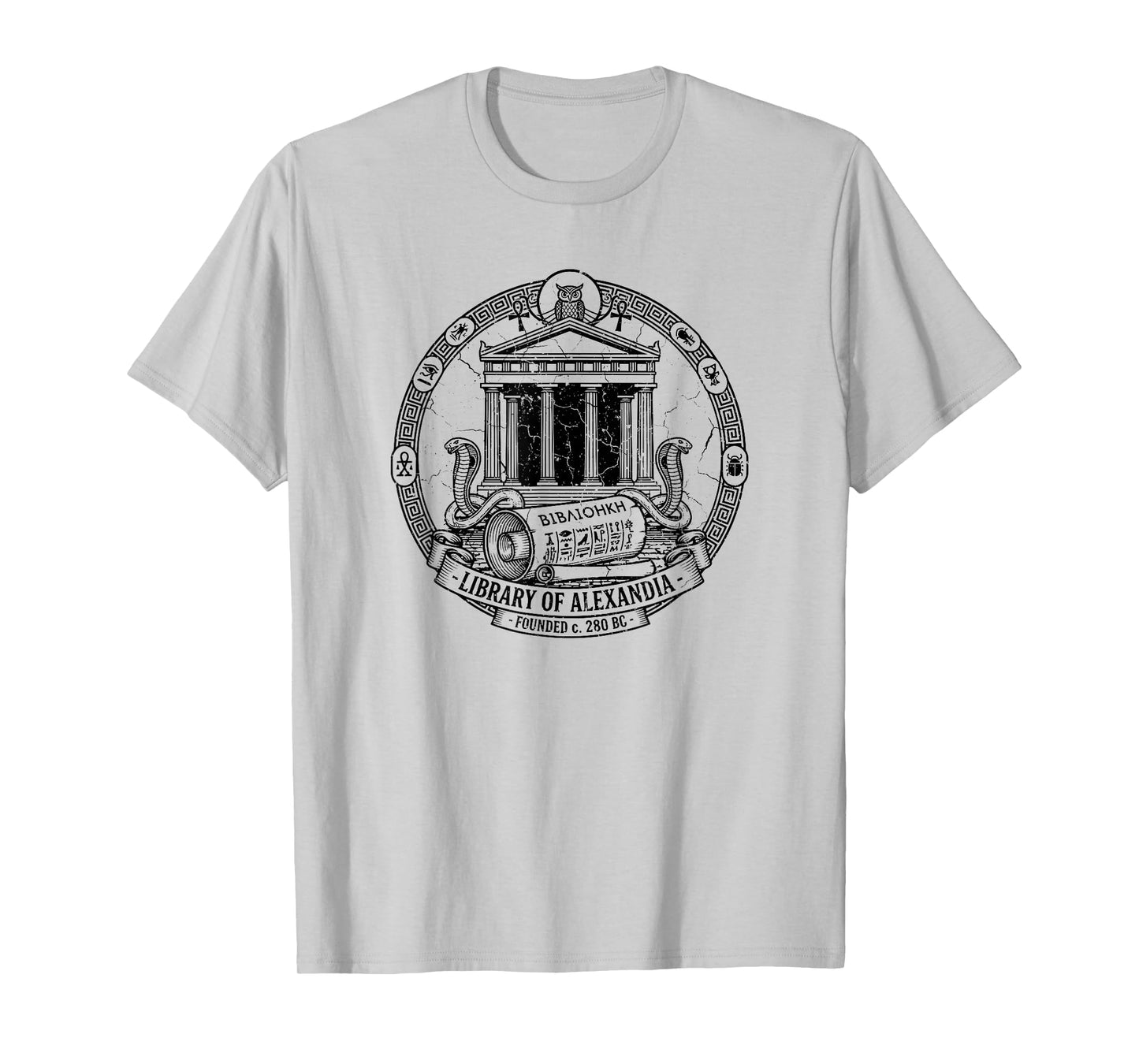 Library of Alexandria Ancient Book Lover Librarian Books T-Shirt