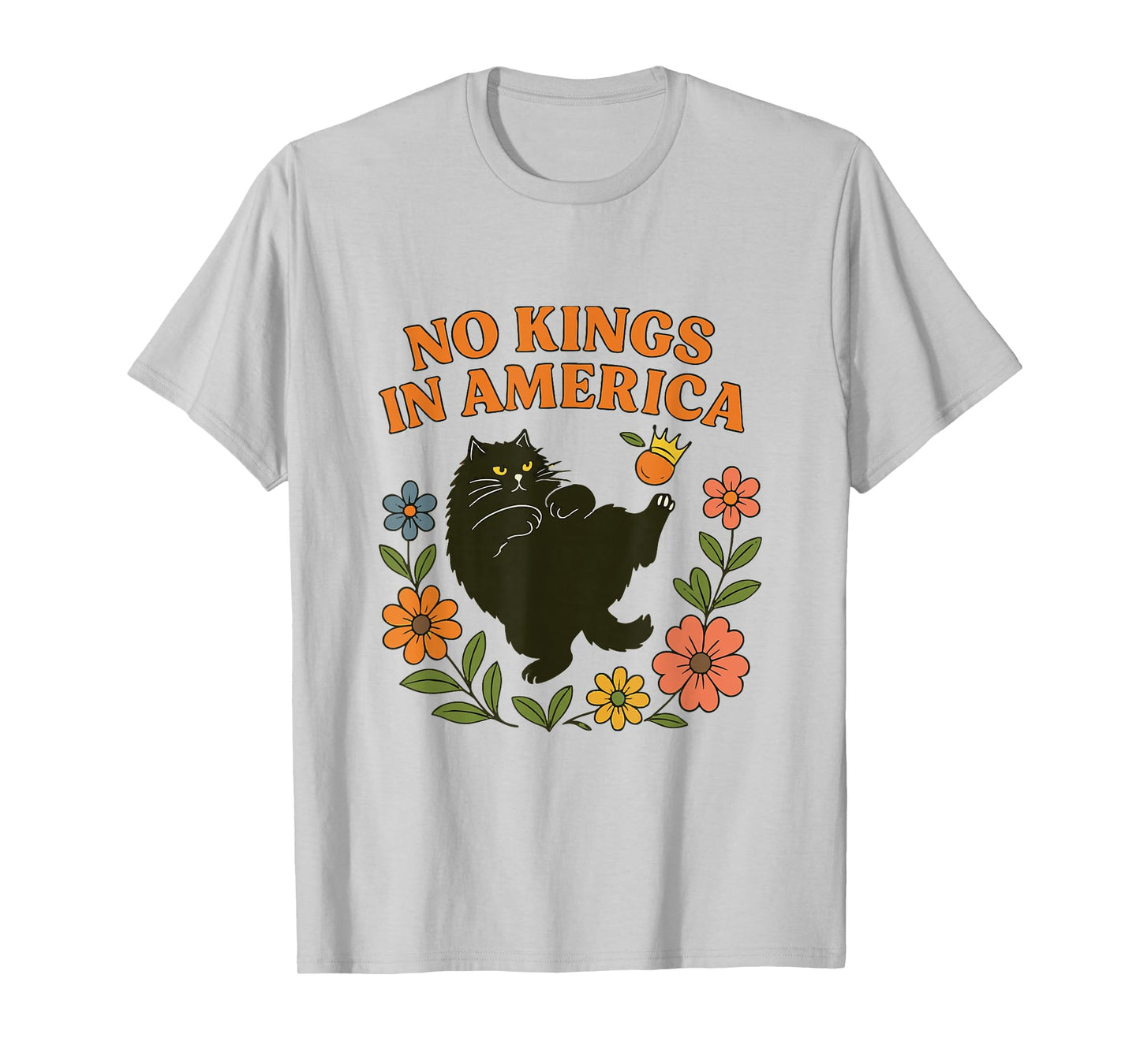 No Kings in America We The People Retro Boho Floral for Girl T-Shirt