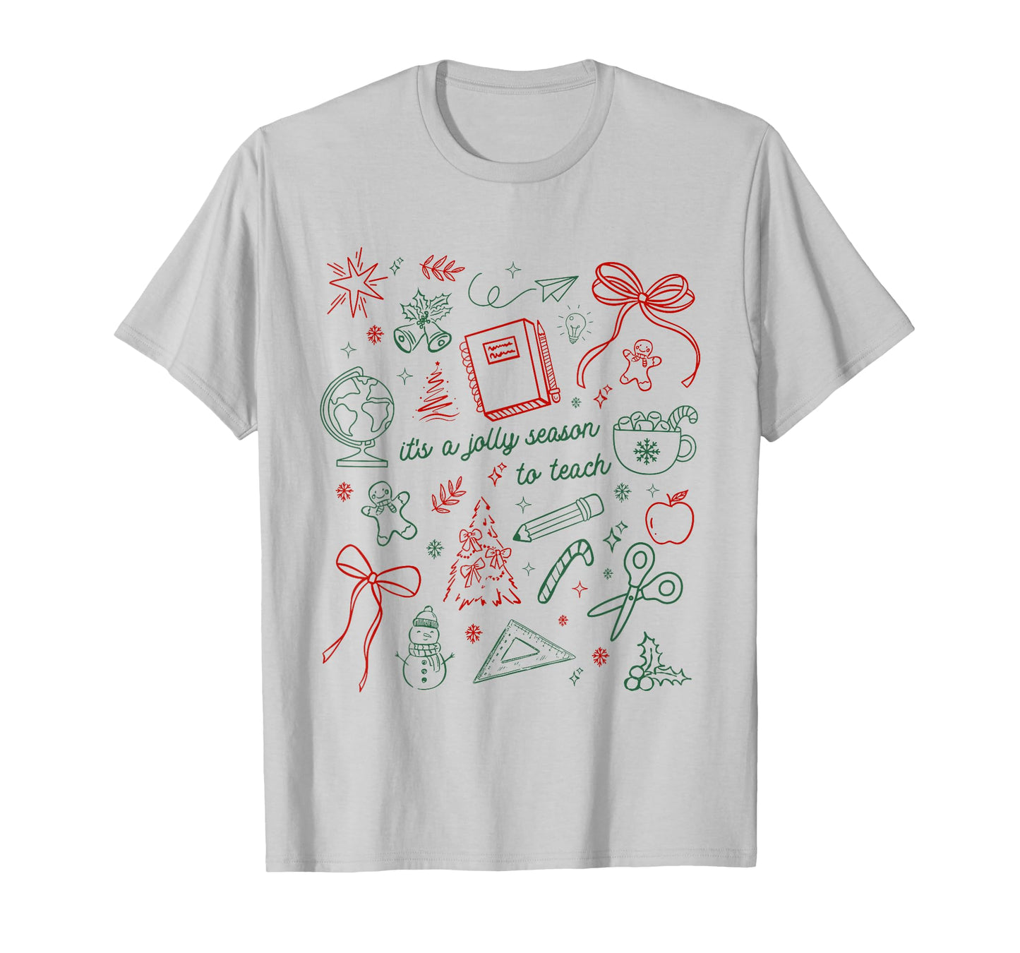 It's A Jolly Season to Teach Teacher Christmas T-Shirt