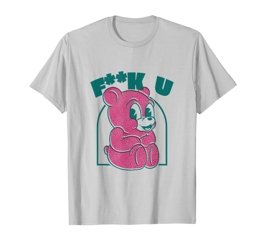 Cute teddy bear Fuck You provocative middle finger T-Shirt