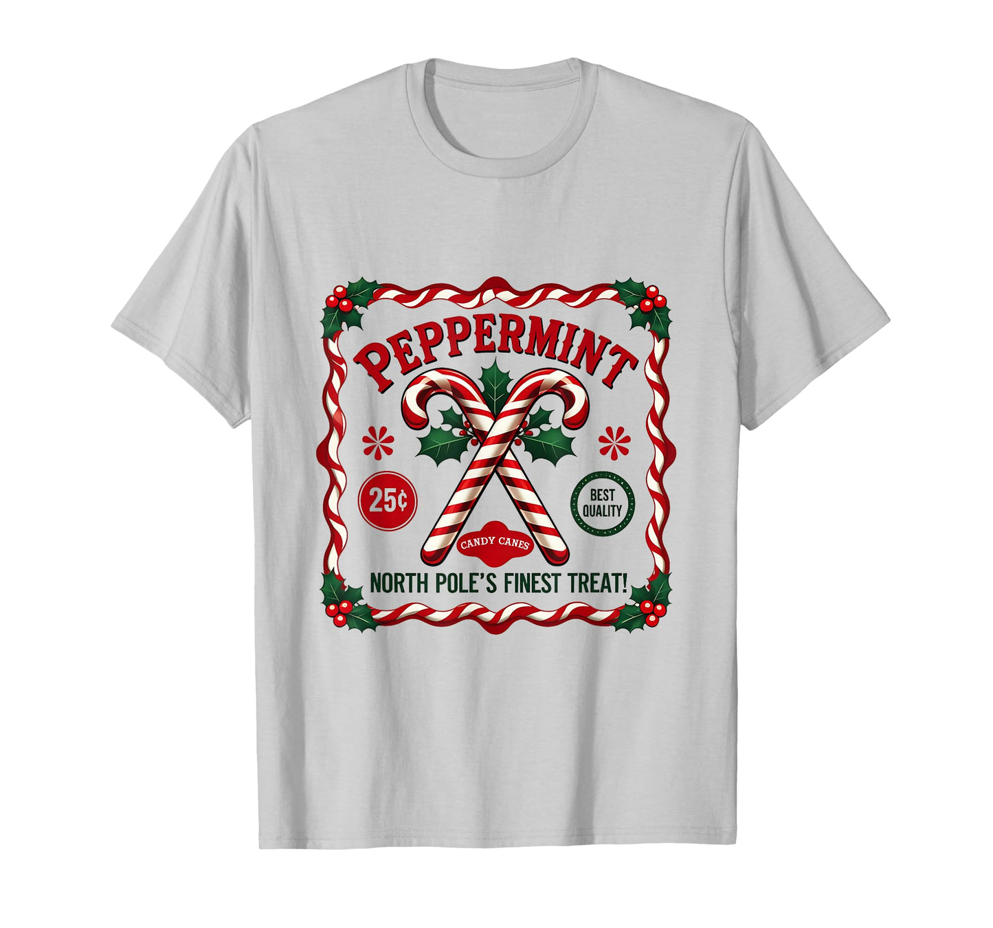Christmas Old Fashioned Vintage North Pole Candy Company T-Shirt
