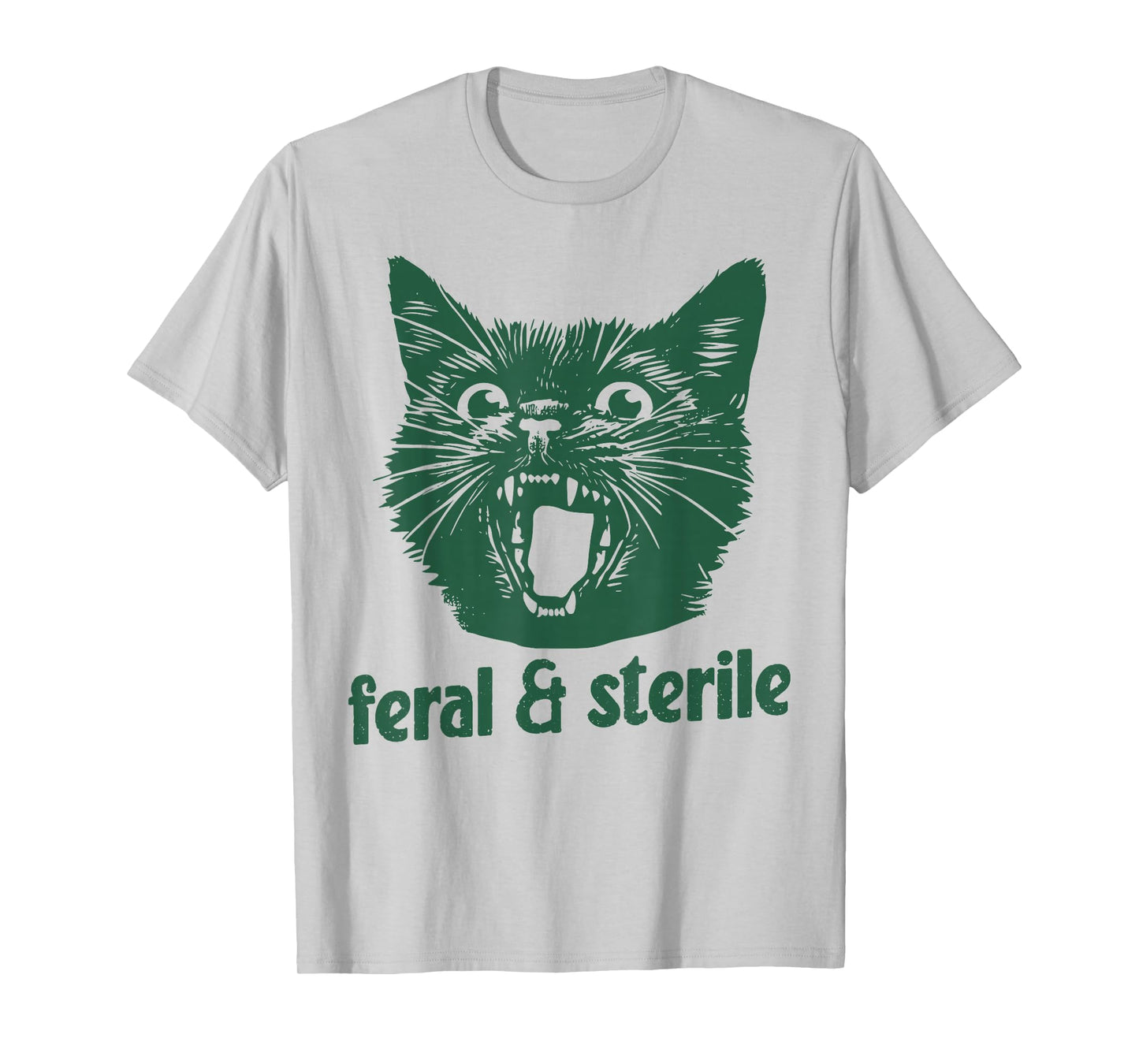 Feral and Sterile Funny Cat Hysterectomy Uterus Women's Joke T-Shirt