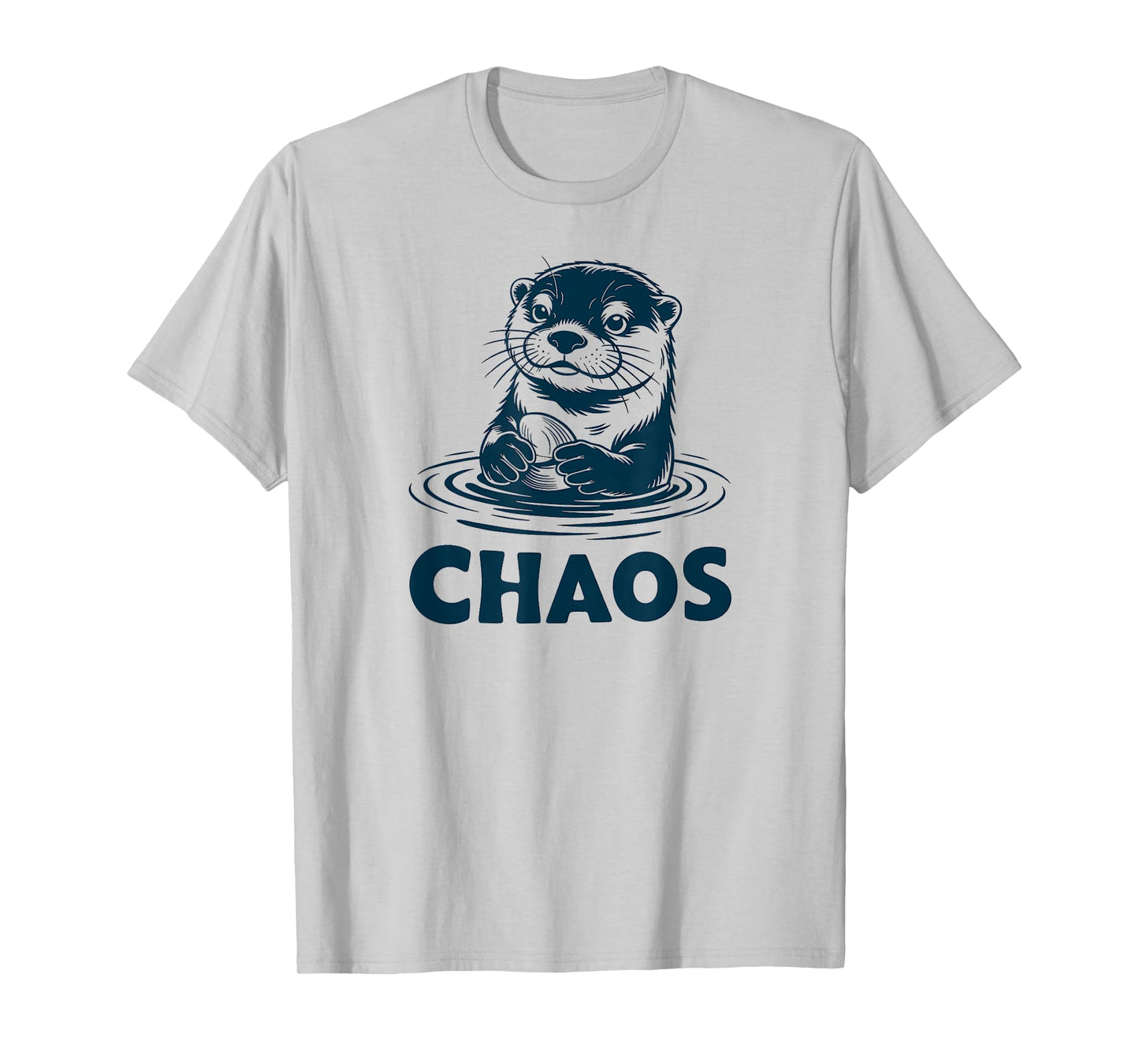 Cute Otter Chaos Ocean Pun T-Shirt