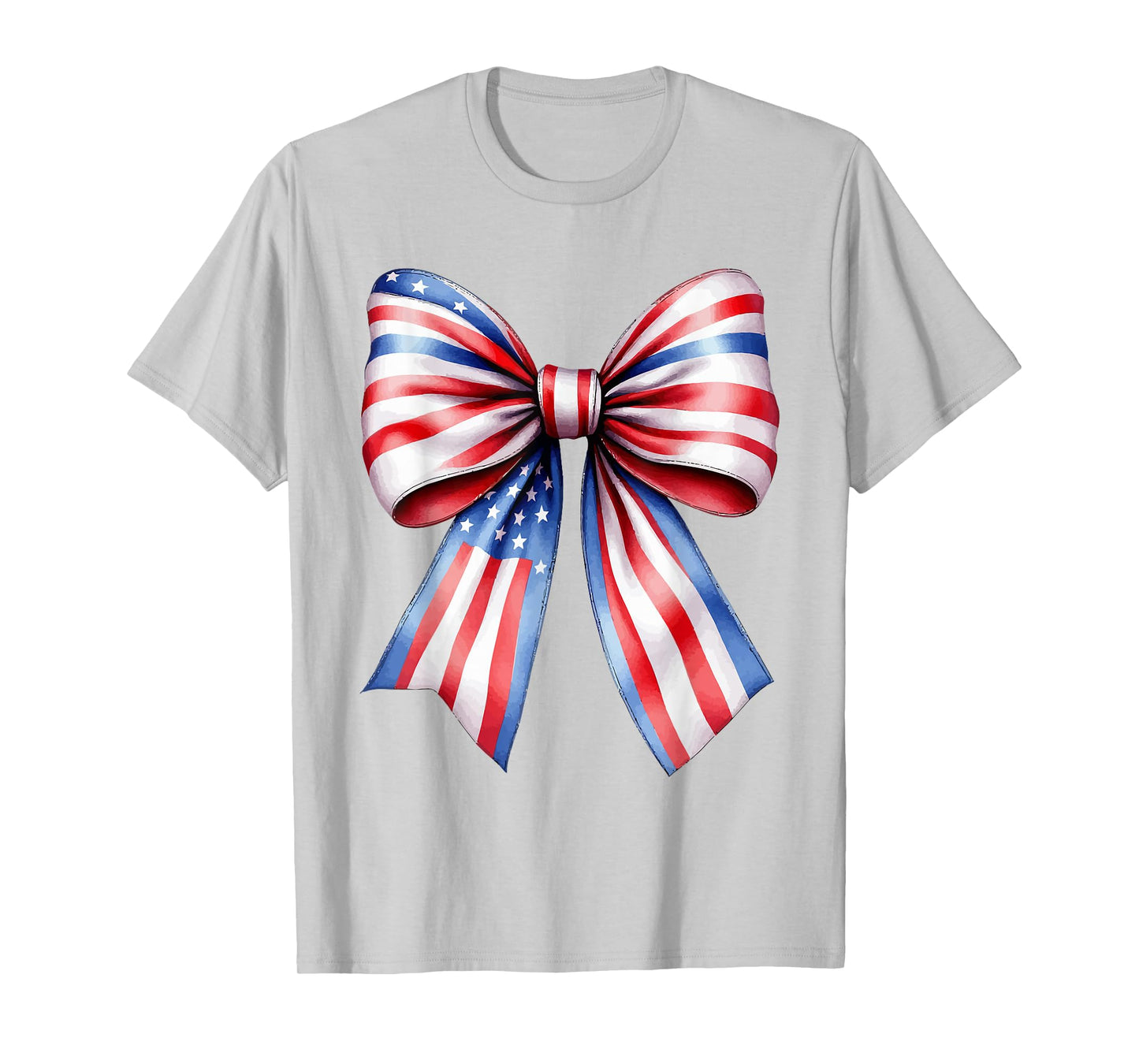 Patriotic USA Bow Tee for July 4th & Memorial Day T-Shirt