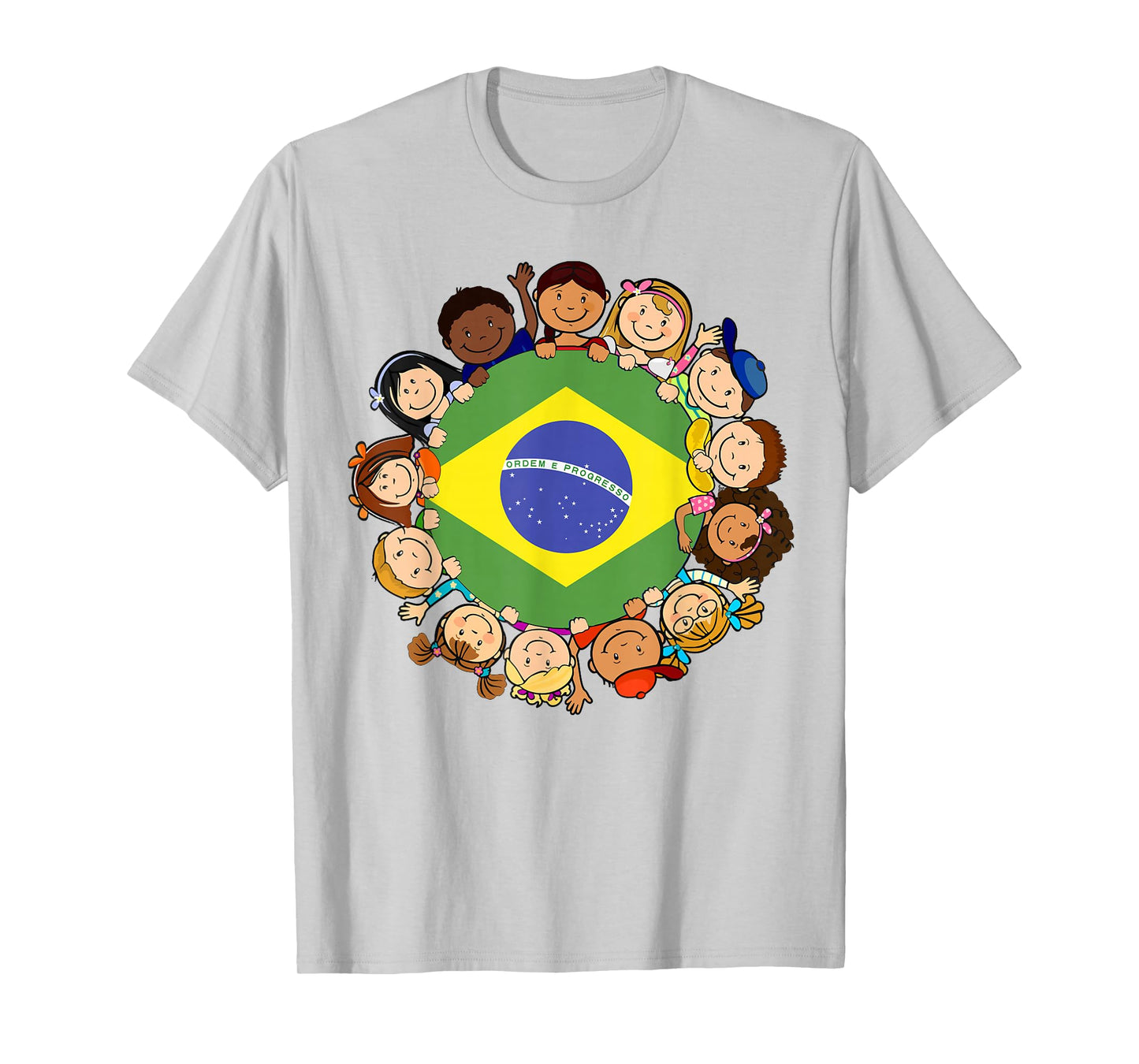 Brazil Kids Brazilian Flag Hispanic Heritage Month Girl Boy T-Shirt