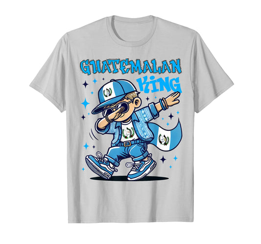 Guatemalan King dabbing Guatemala Flag Pride for Kids T-Shirt