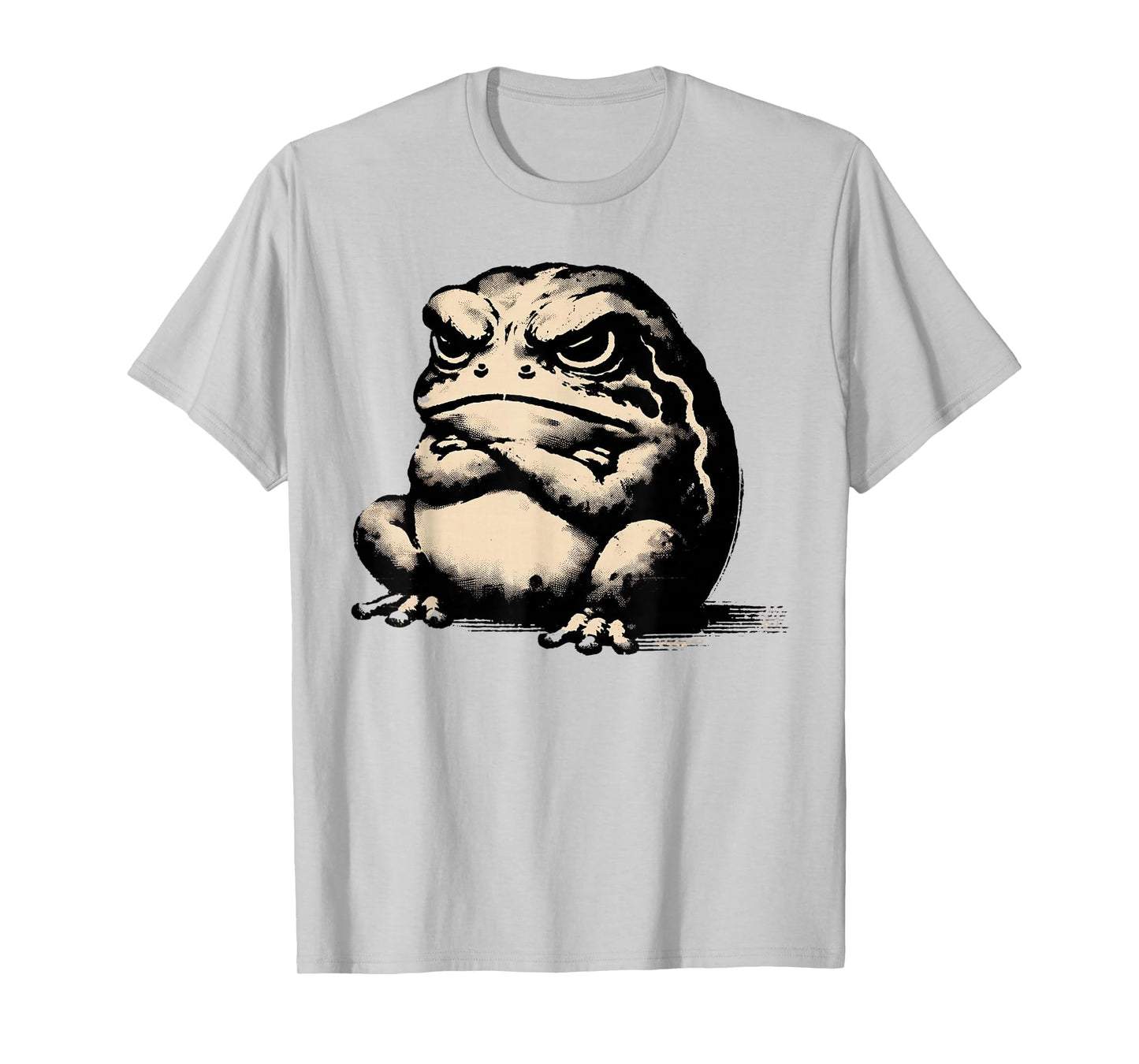 Classic Silhouette Animal Lover Japanese Art Grumpy Frog T-Shirt