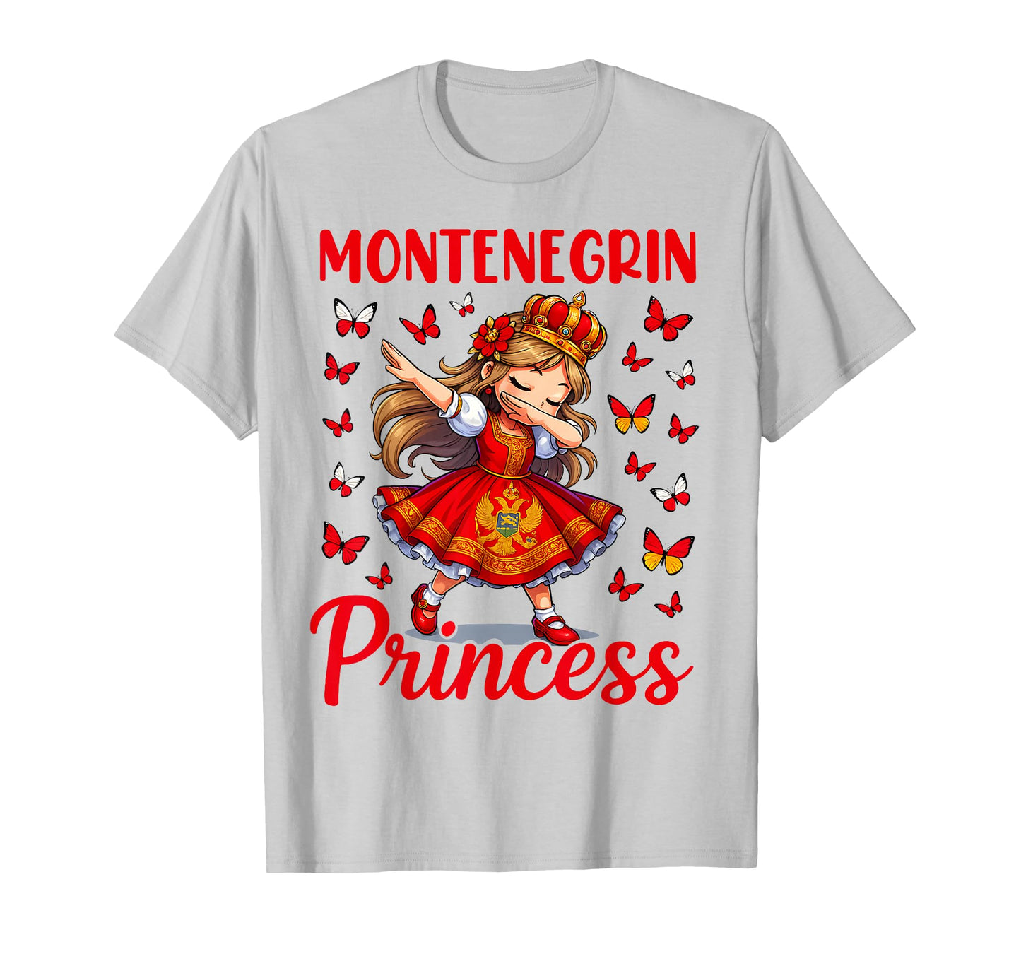 Montenegrin Princess Dab Montenegro Pride for Girls Kids T-Shirt