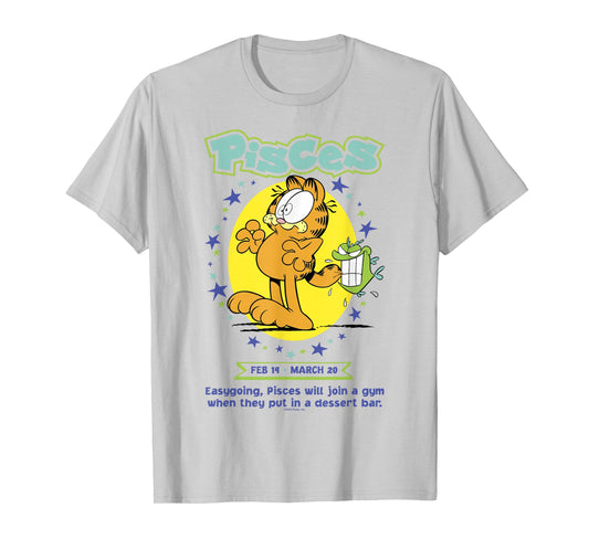 Garfield Pisces Zodiac Sign Horoscope Humour T-Shirt