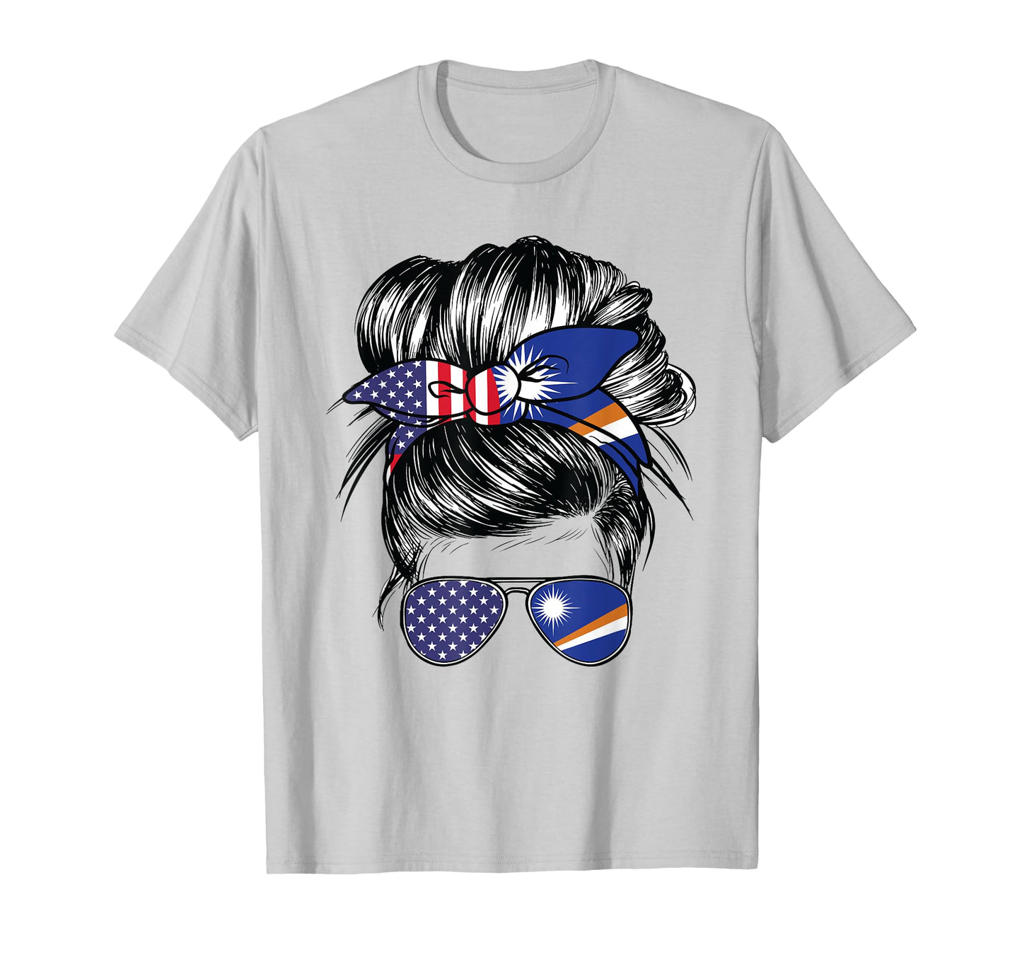 Marshall Islands Flag American Women Girl USA Marshallese T-Shirt