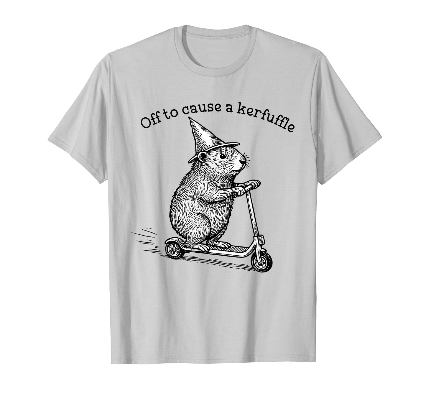 Off to Cause A Kerfuffle Funny Hamster Scooter Chaos T-Shirt