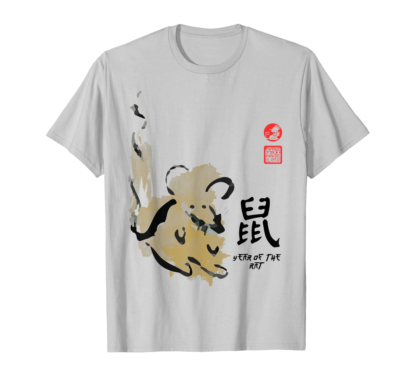 YEAR OF RAT PAINTING SEAL ANIMAL CHINESE ZODIAC T-SHIRT T-Shirt