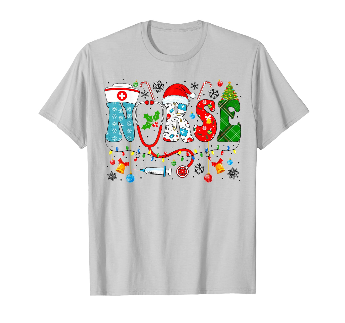 Christmas Nurse Xmas RN Nursing Christmas Nurse Santa RN T-Shirt