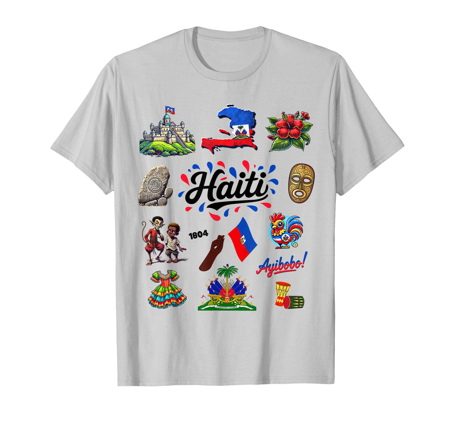 Haitian Pride Culture Heritage Outfit Idea Haiti Flag kids T-Shirt