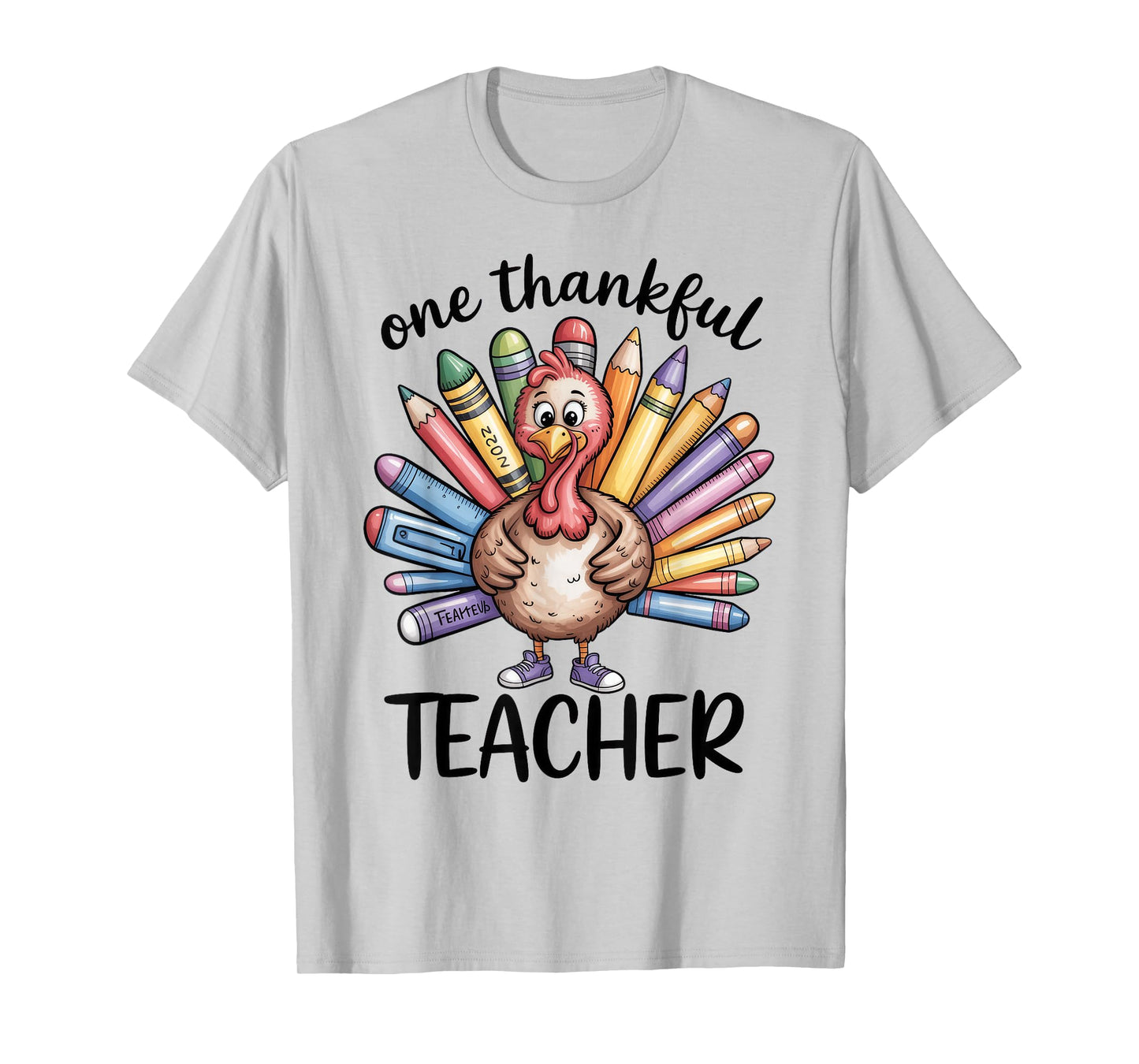 One Thankful Teacher Thanksgiving Turkey T-Shirt