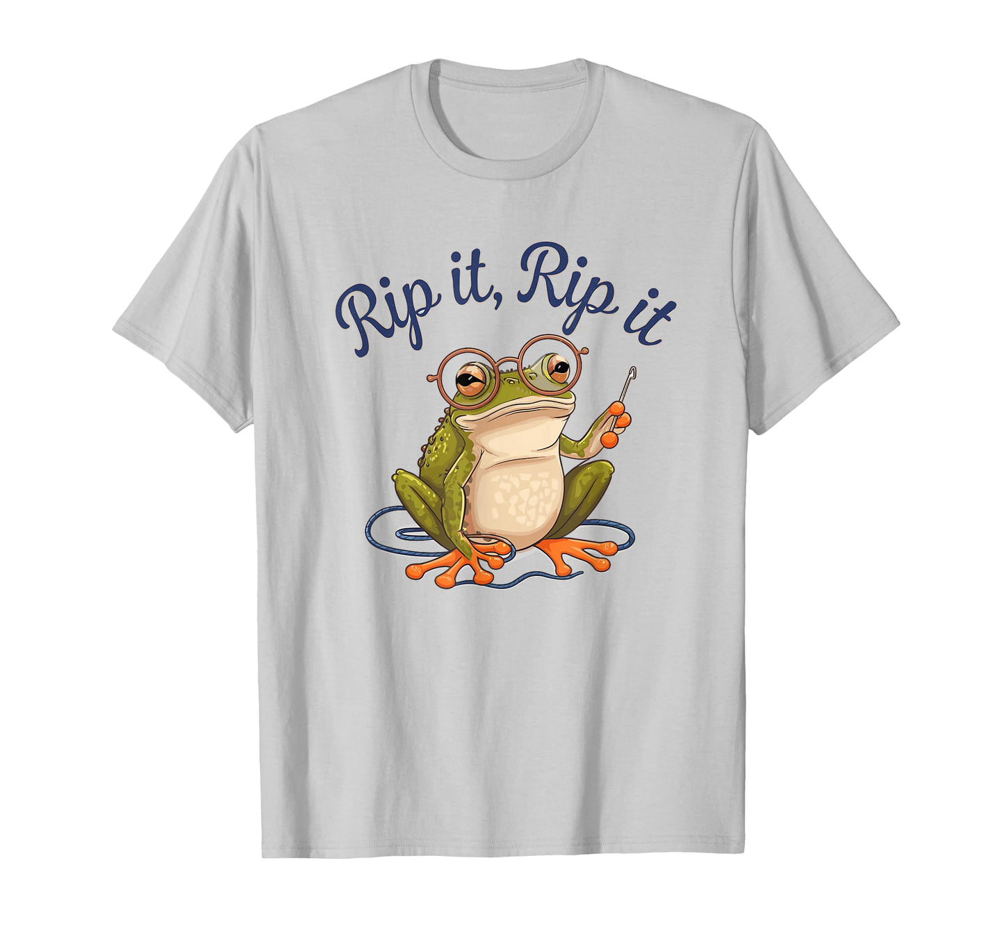Crochet Frog Yarn Knitting Crafting Hobby Frogging Rip It T-Shirt
