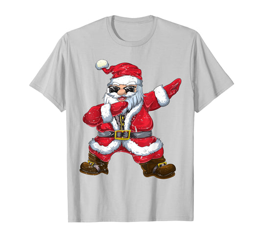 Vintage Christmas Boys Kids Men Xmas Gifts Dabbing Santa T-Shirt