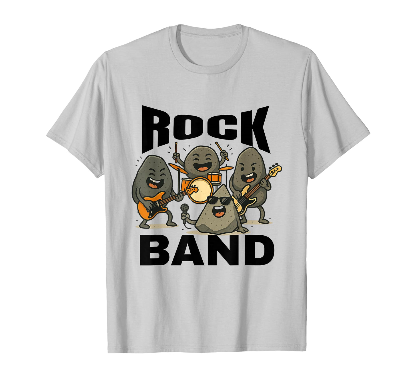Rocks Band Rock Concert Drums Guitar Music Lover Funny T-Shirt
