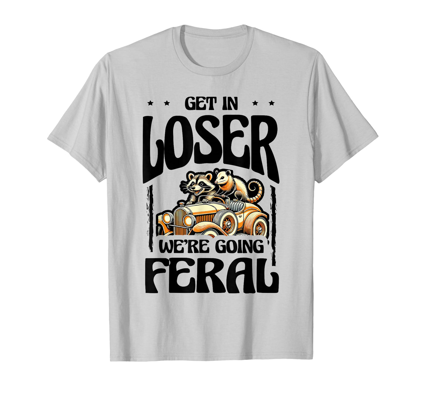 Feral Raccoon Girl Vintage Meme Summer Day Halloween T-Shirt
