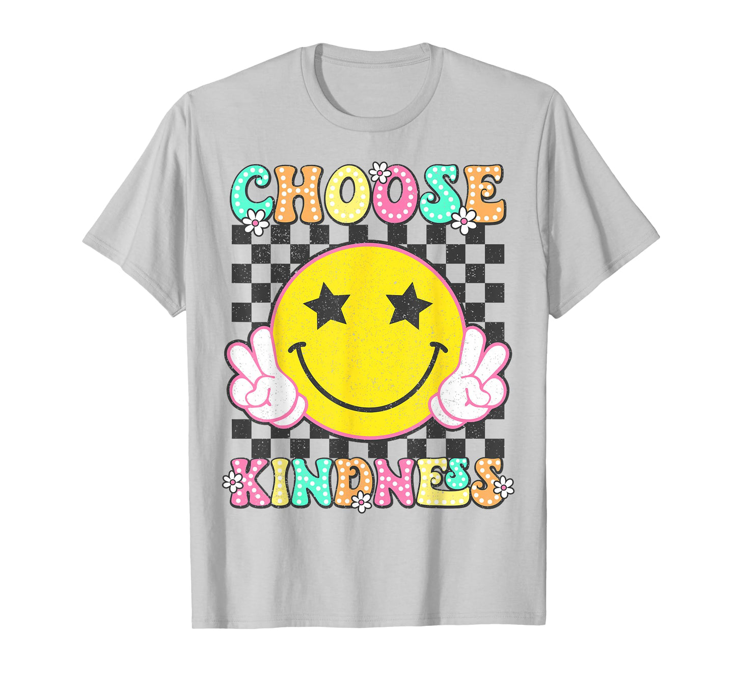Choose Kindness Retro Groovy Be Kind Inspirational Kids T-Shirt