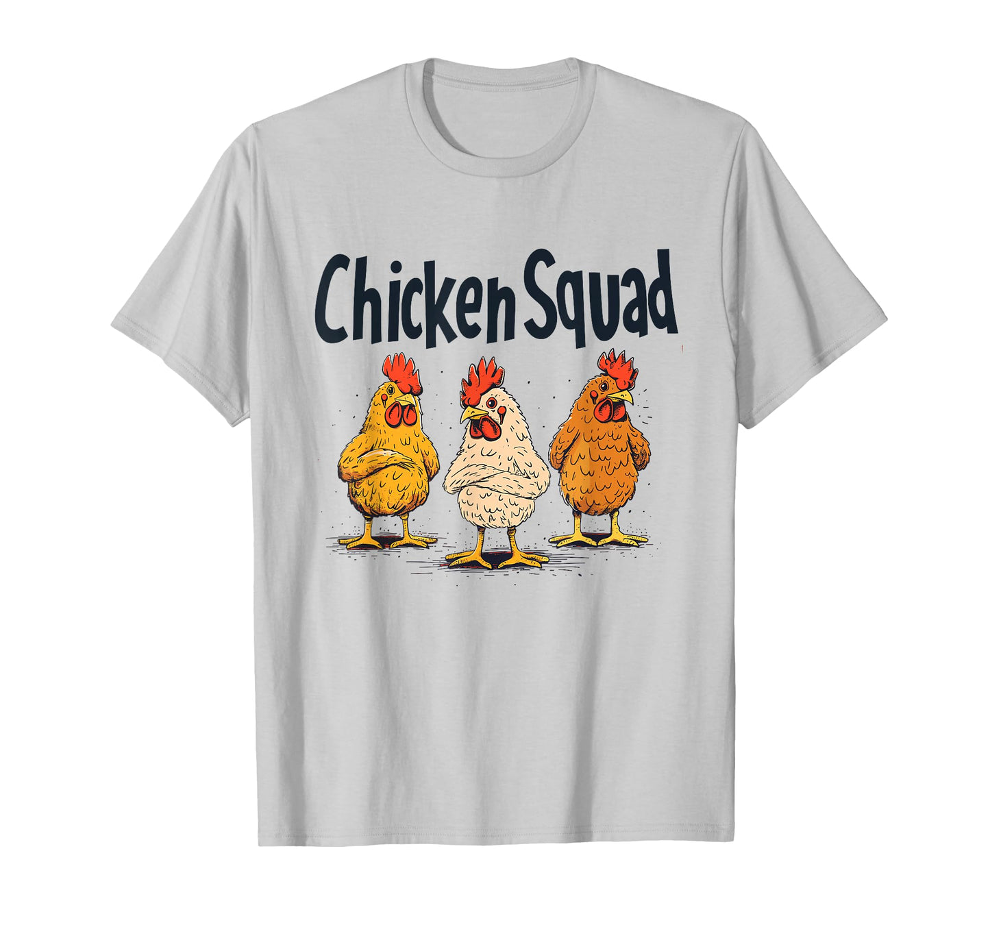 Chicken Squad Funny Farm Animal Lover Humor Pun Poultry Hen T-Shirt