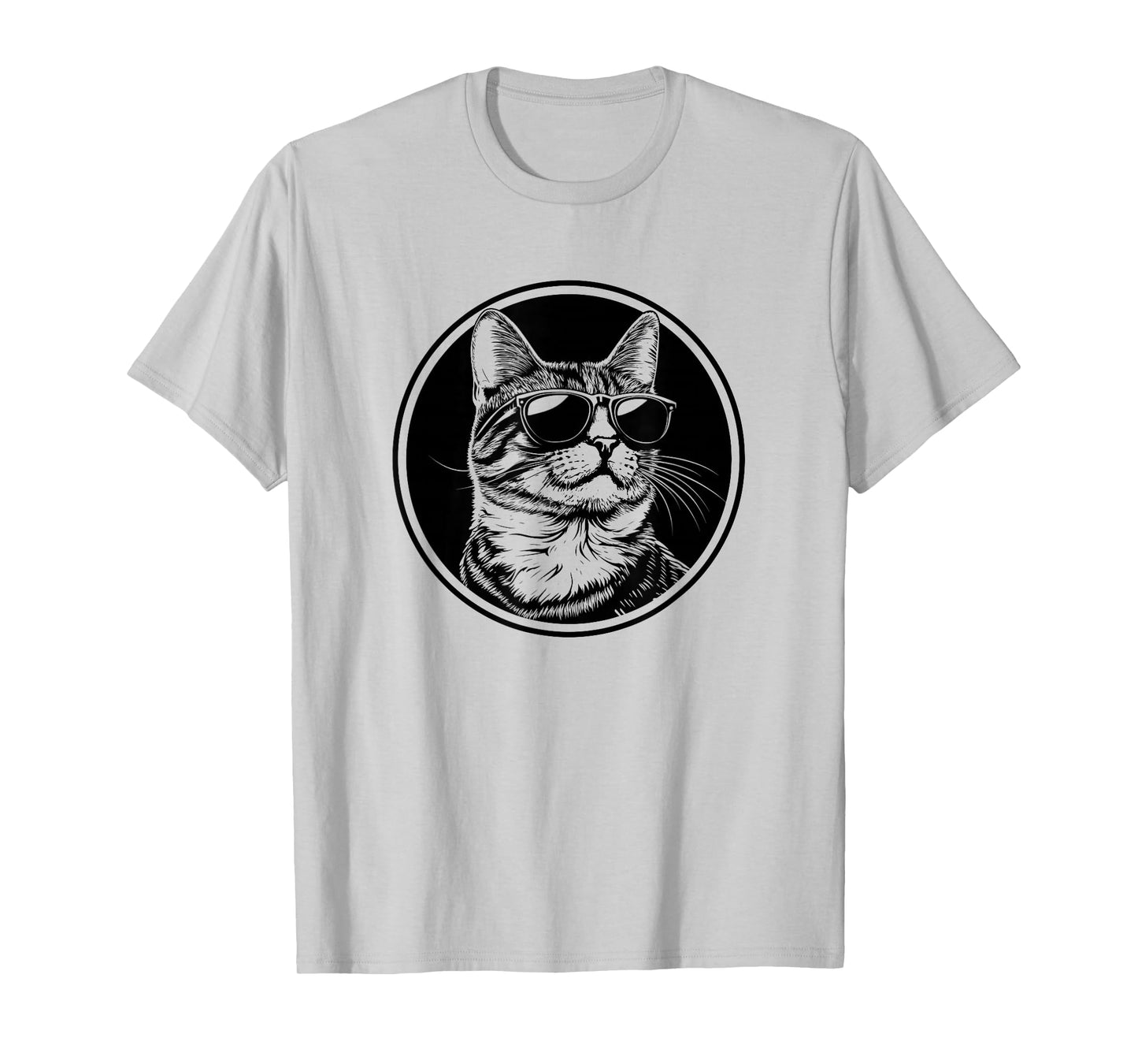 Cute Kids Womens & Mens Brown or Orange Tabby Cat Lover Logo T-Shirt