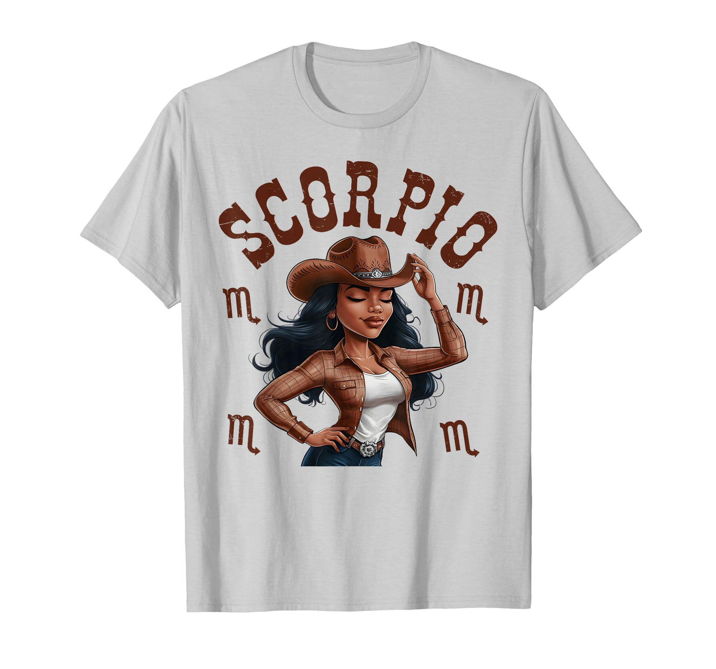 Scorpio Western Black Cowgirl African American Women T-Shirt