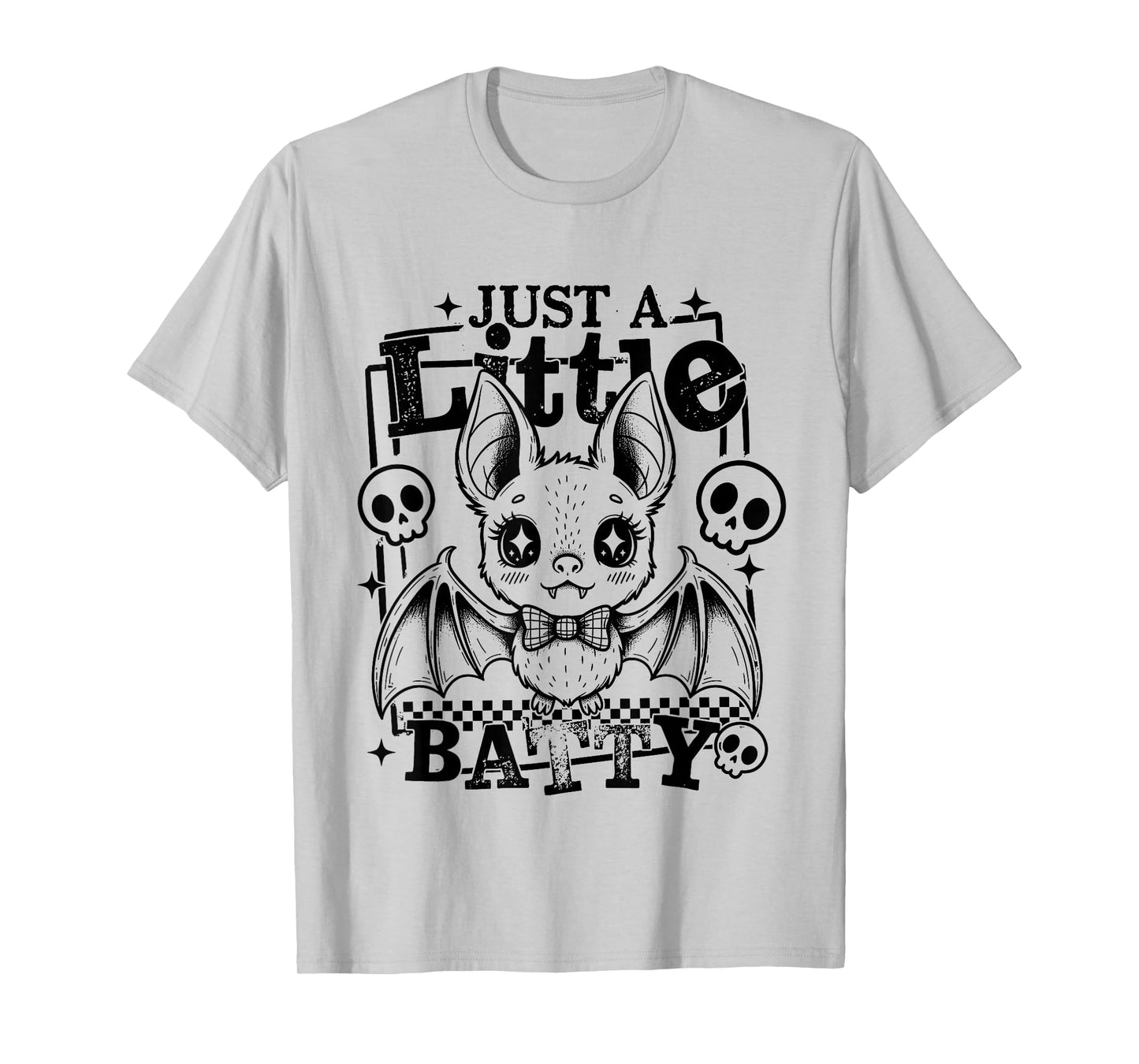 Just A-Little Batty Halloween Bat Spooky Season Autumn Fall T-Shirt