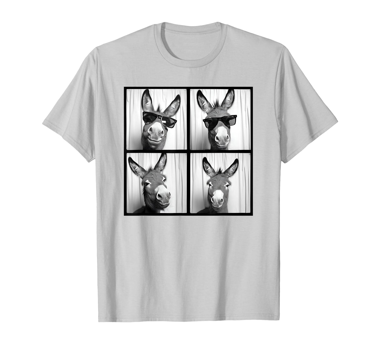 Donkey Face Photo Quirky Farming Shelter Funny Donkey T-Shirt