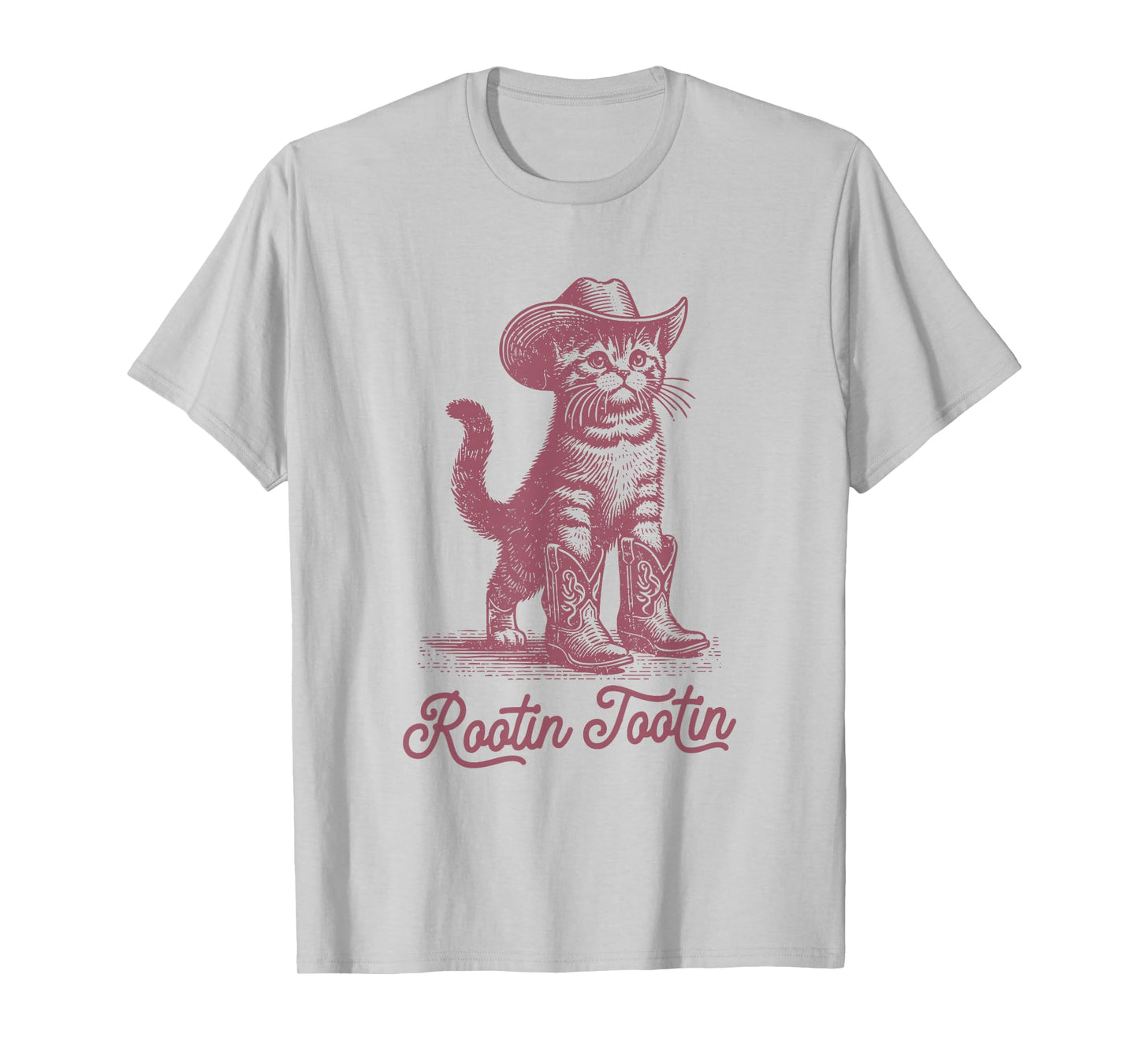 Rootin Tootin Kitty Vintage Kitten Cowgirl Cowboy Cat T-Shirt