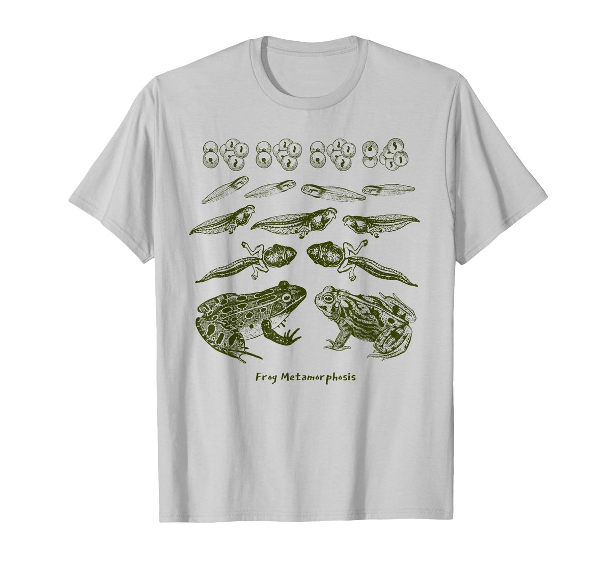 Frog Tadpole Life Cycle Metamorphosis Biology Science T-Shirt