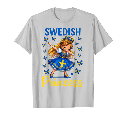 Swedish Princess Dabbing Girl National Dress Culture Girls T-Shirt