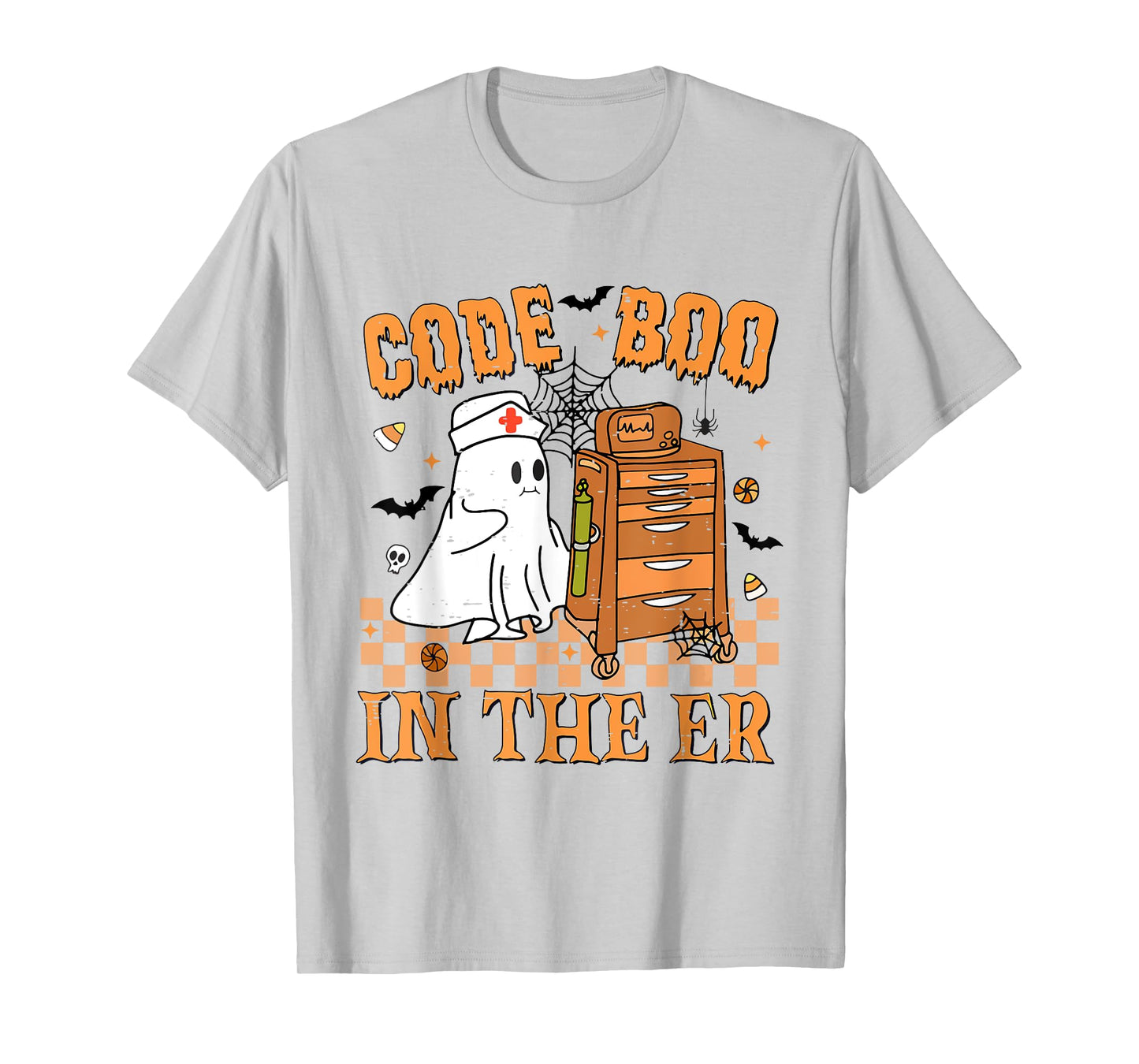 Cute Emergency Department Code Boo In The Er Nurse Halloween T-Shirt