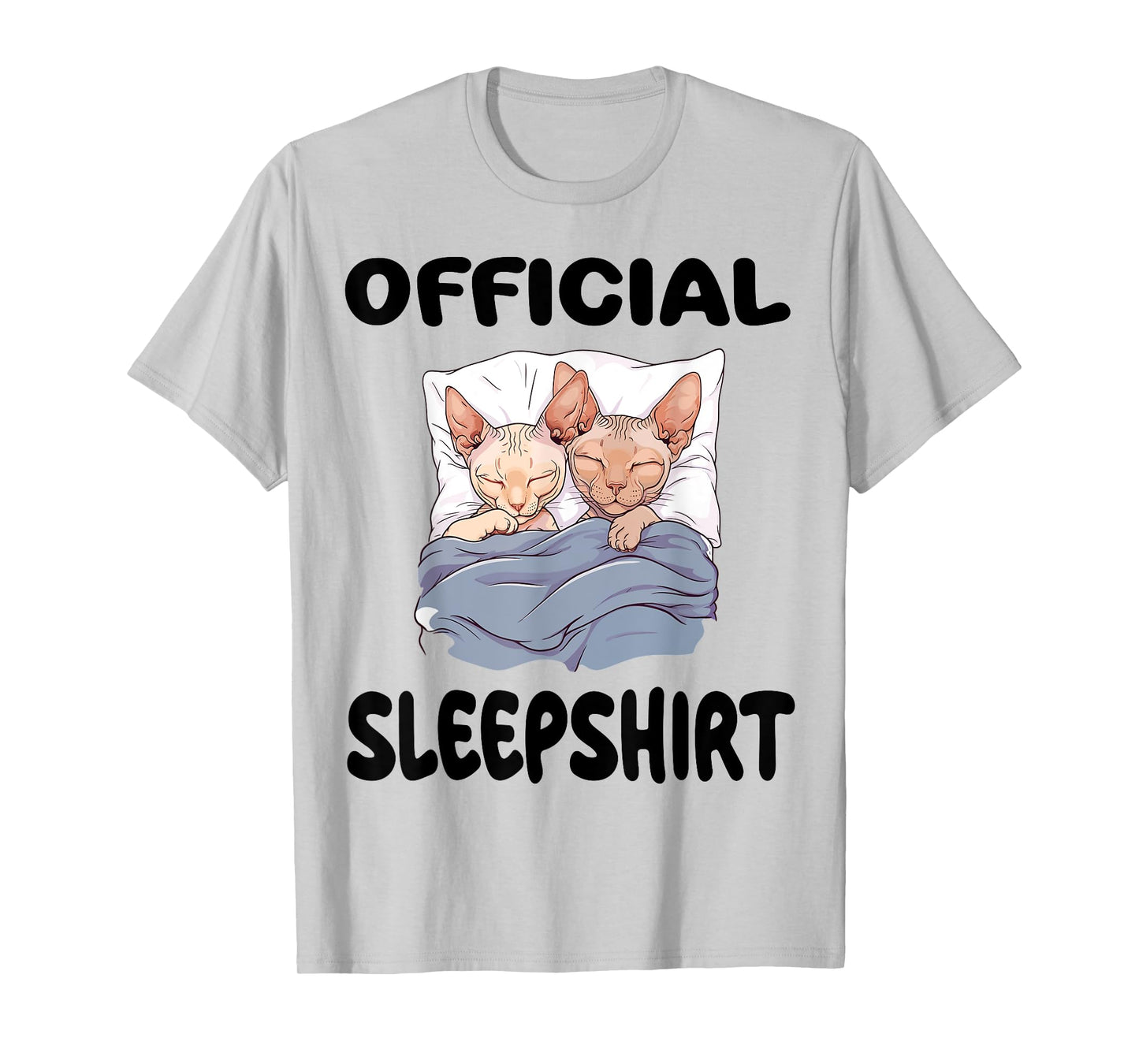 Sphynx Cat Official Sleepshirt Pajamas Nightgown T-Shirt for Men Women Kids