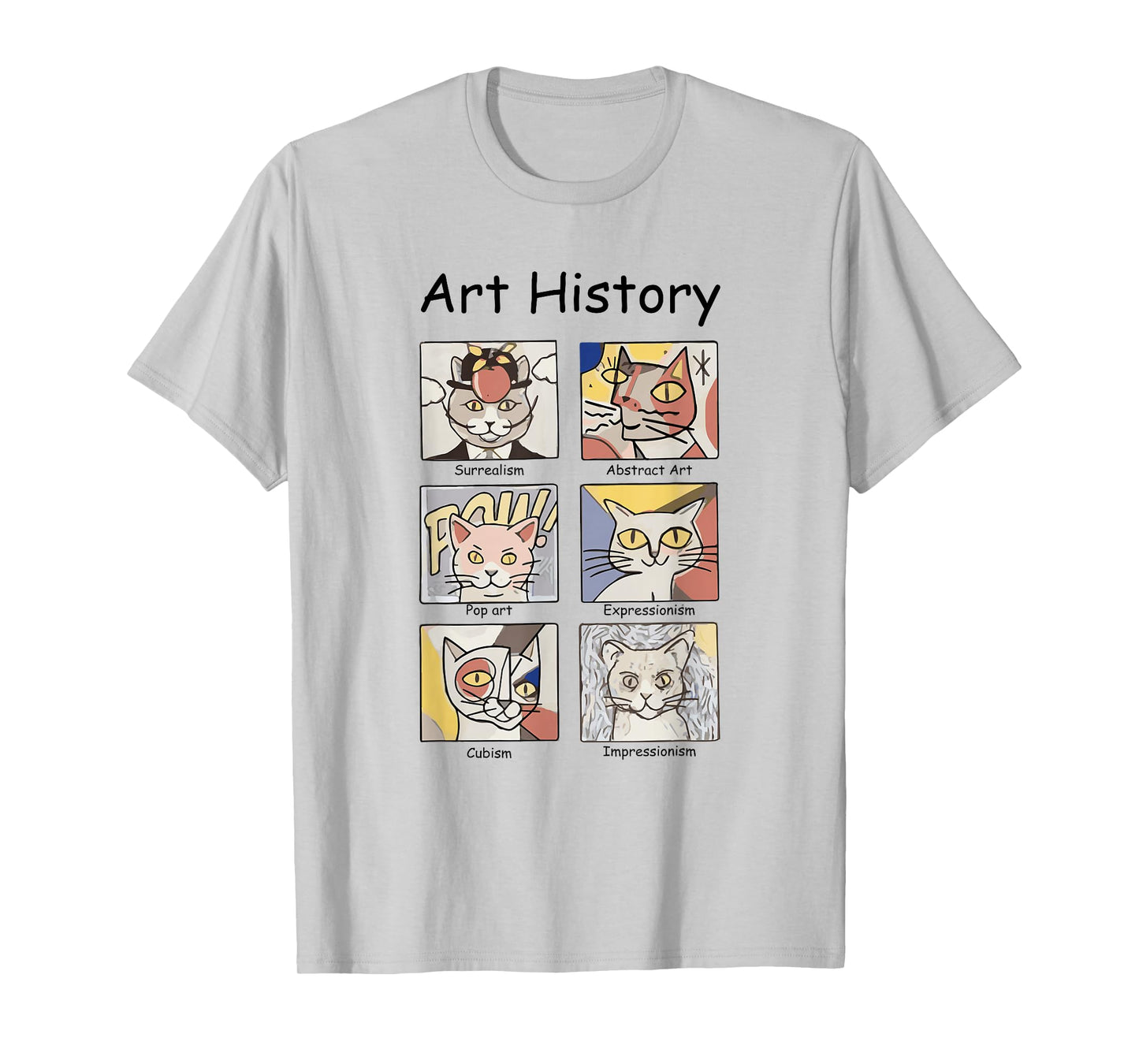 Art History Funny Cat Art Lover Painting Painter Artist T-Shirt