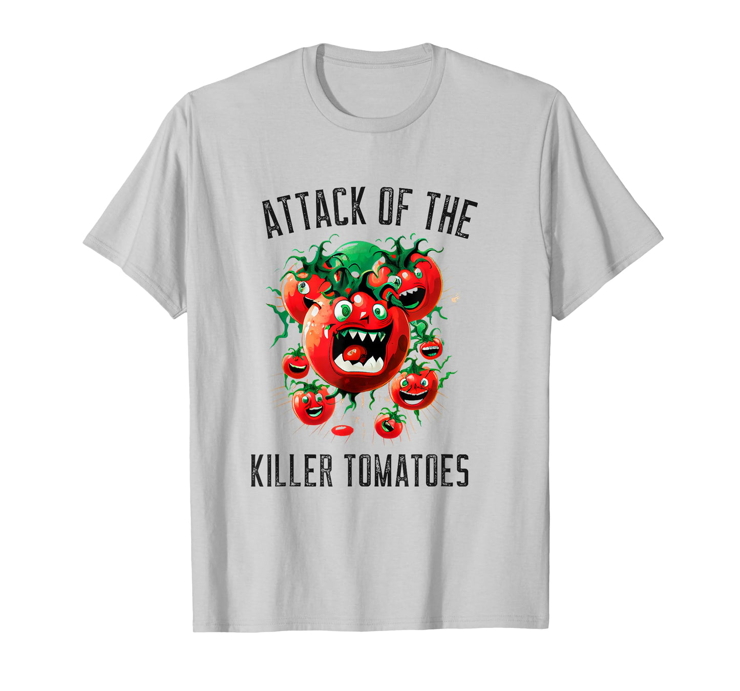 Attack of the Killer Tomatoes Vegan Vegetarian Garden T-Shirt
