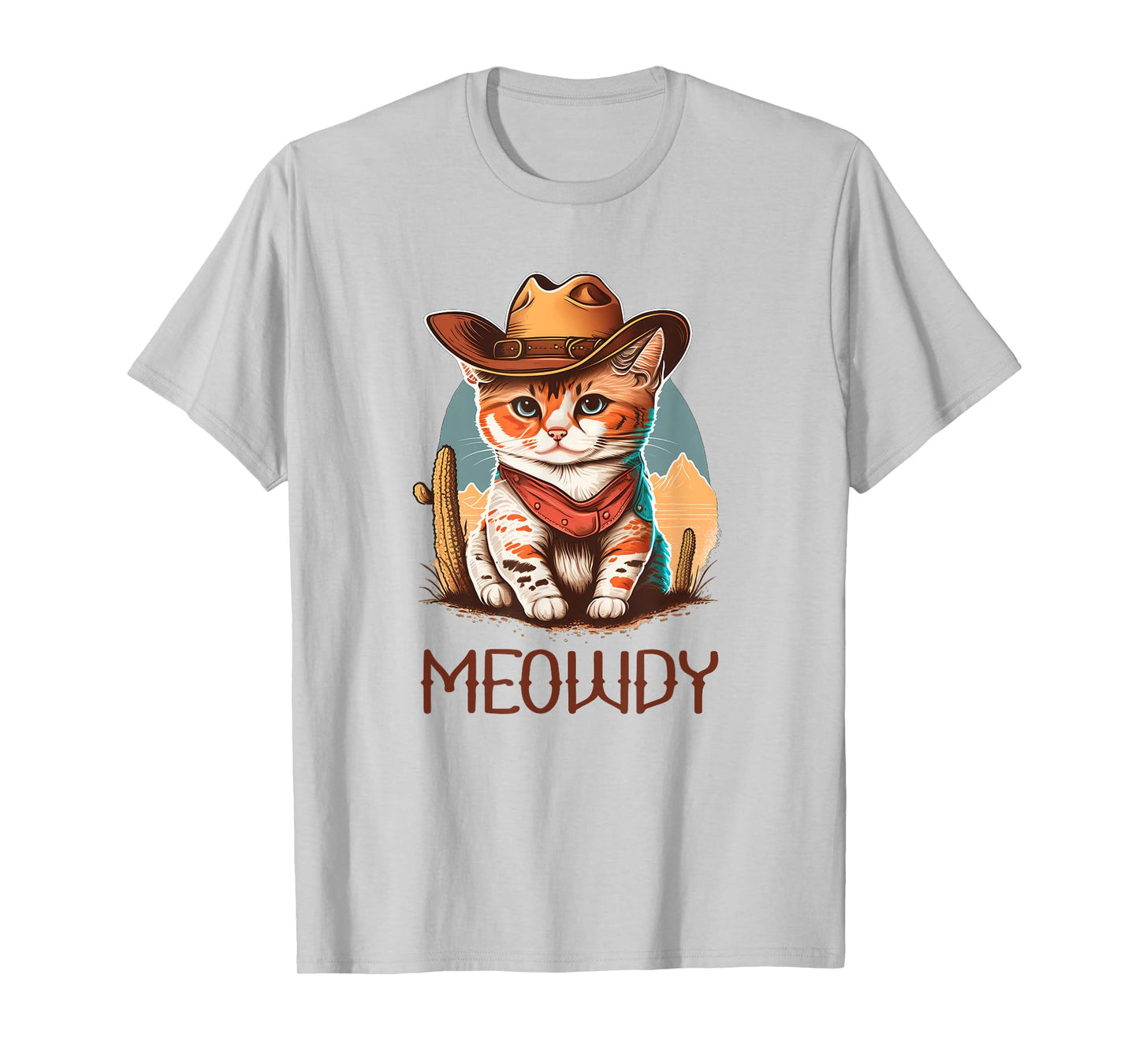 Meowdy Cat Funny Howdy Meme Western Cowboy Kitten T-Shirt