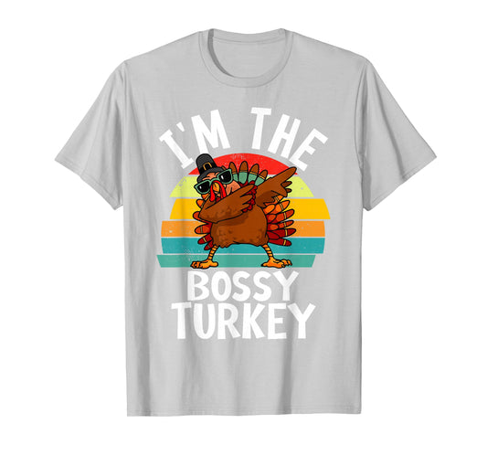 Cute I'm Bossy Turkey Shirt Thanksgiving Costume Boy Toddler T-Shirt