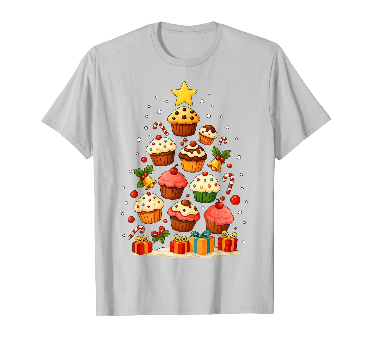 Cute Cupcake Baking Baker Christmas Tree Xmas T-Shirt