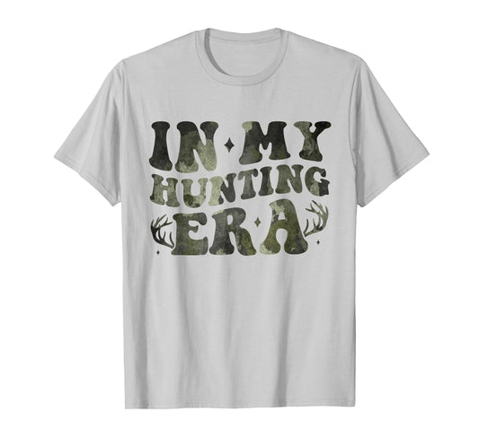 In My Hunting Era Camoflage Camo US Flag Hunter Men Women T-Shirt