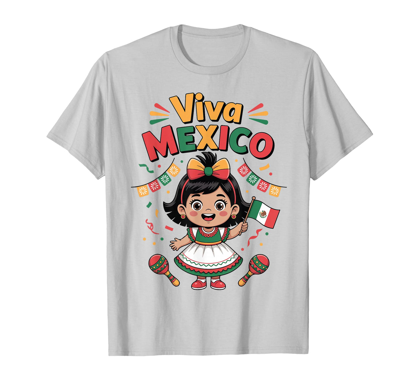 Mexican Girl Viva Mexico Shirt Mexican Flag Independence Day T-Shirt