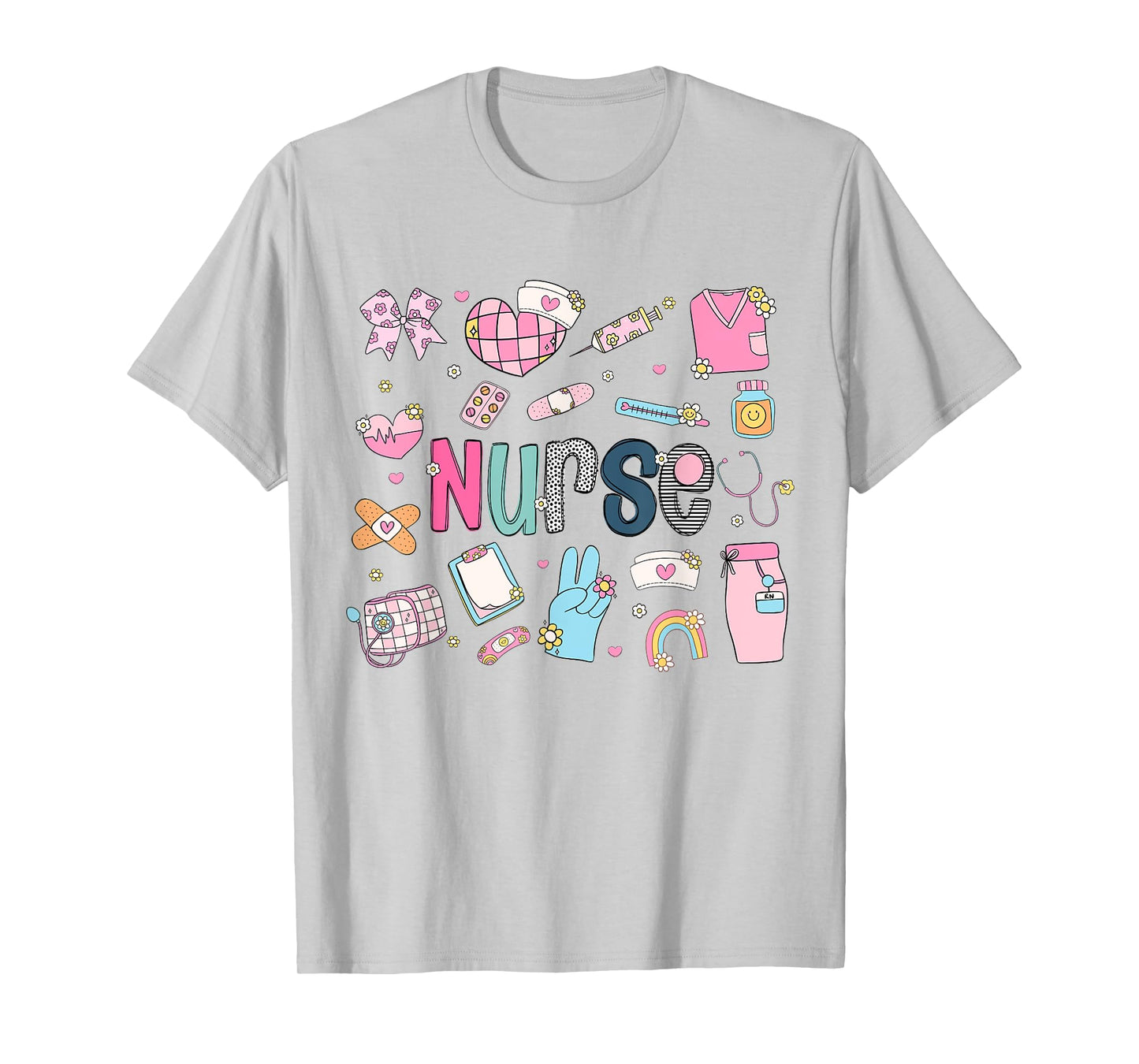 Cute Nurse Retro RN LPN Women Nurses School Life Work Scrub T-Shirt