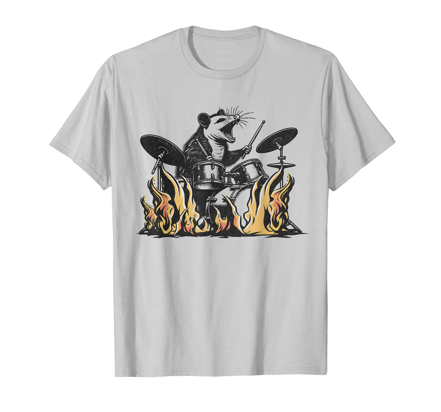 Possum Drumming Opossum Playing Drums - Drummer T-Shirt