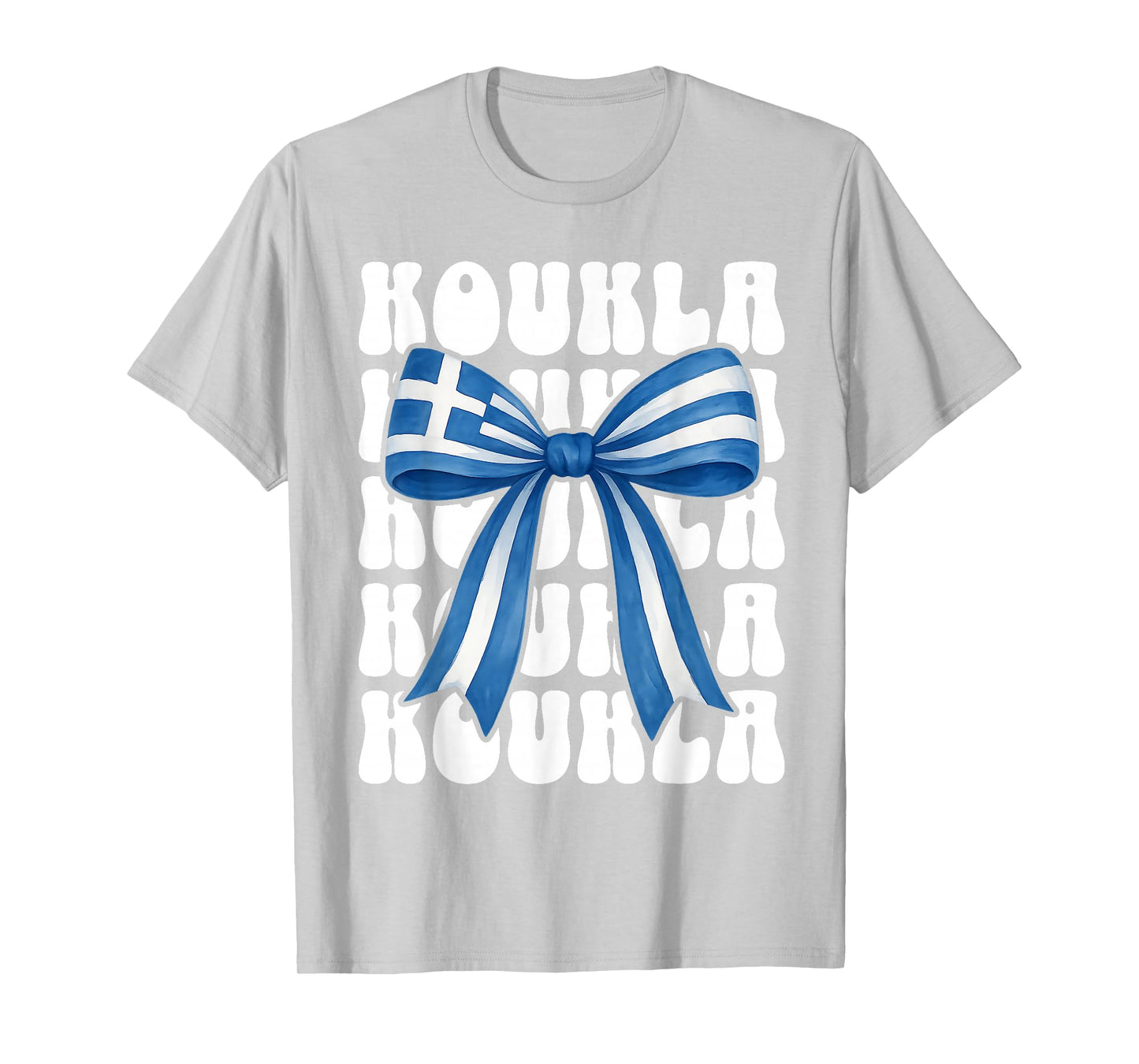 Koukla Greek Coquette Bow Greek Flag Cute Greek Girl Koukla T-Shirt