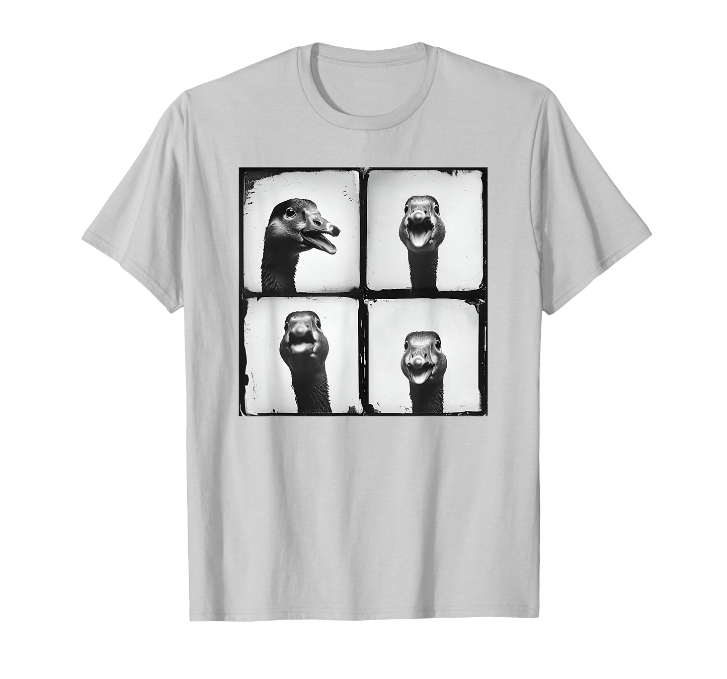 Cool Goose Face Photo Love Geese Farmyard Funny Retro Animal T-Shirt