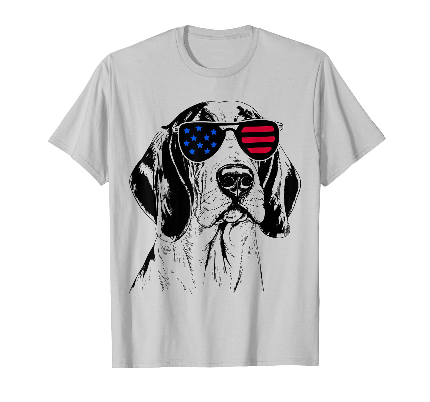 Treeing Walker Coonhound Dog 4th July America USA Flag T-Shirt