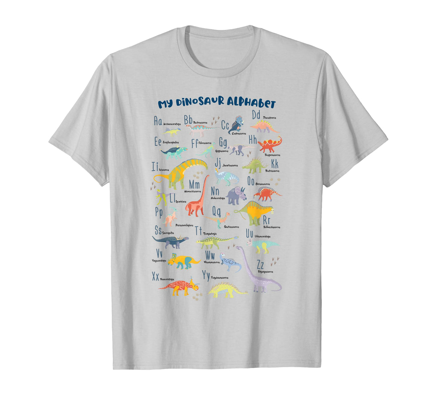 ABC Dino Identification A-Z Types of Dinosaurs Alphabet T-Shirt
