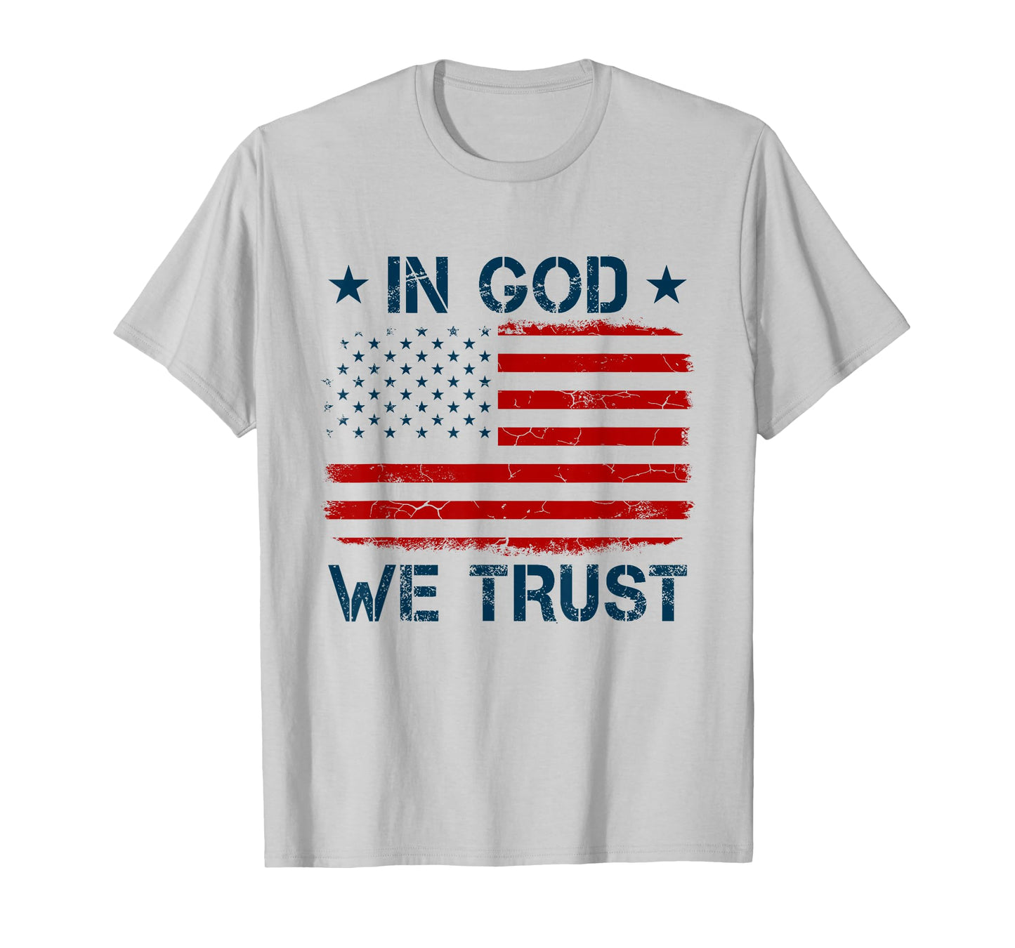 Vintage Old American Flag In God We Trust T-Shirt Christian T-Shirt